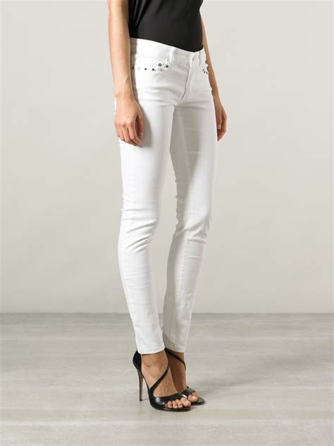 michael kors white skinny jeans